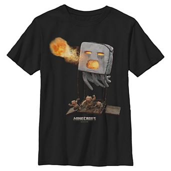 Boys 8-20 Minecraft Movie Ghast Attack Graphic Tee