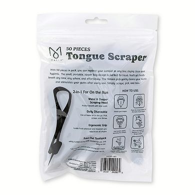 Core Bamboo Disposable Plastic Tongue Scrapers 50-pk.