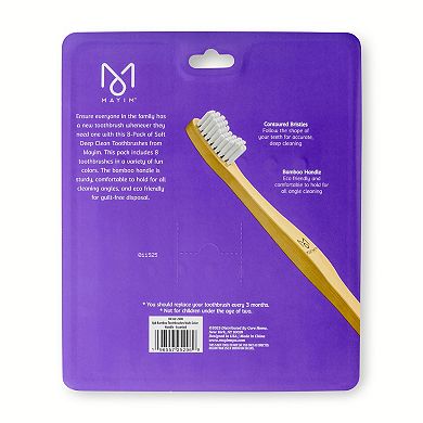 Core Bamboo 8-pc. Bamboo Toothbrush Pack