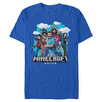 Men's Minecraft Movie Character Poster Graphic Tee