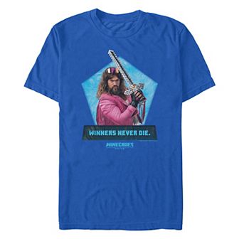 Men's Minecraft Movie Garrett Garrison Winners Never Die Graphic Tee