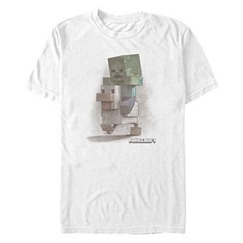 Big & Tall Minecraft Movie Chicken Jockey Sketch Graphic Tee
