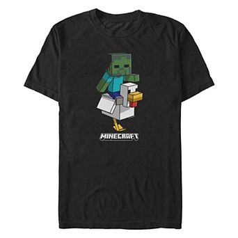 Big & Tall Minecraft Movie Chicken Jockey In Action Graphic Tee