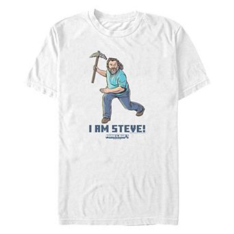 Big & Tall Minecraft Movie I Am Steve Graphic Tee