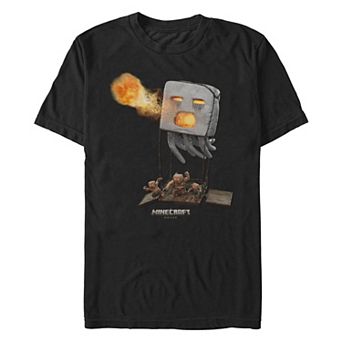 Big & Tall Minecraft Movie Ghast Attack Graphic Tee