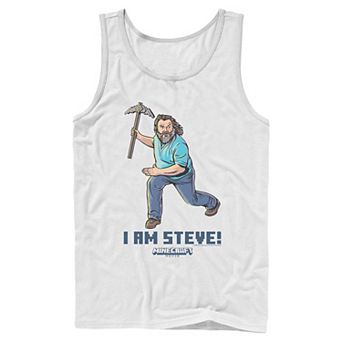 Men's Minecraft Movie I Am Steve Graphic Tank Top