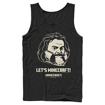 Men's Minecraft Movie Let's Minecraft Graphic Tank Top