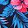 Blue Exotic Floral