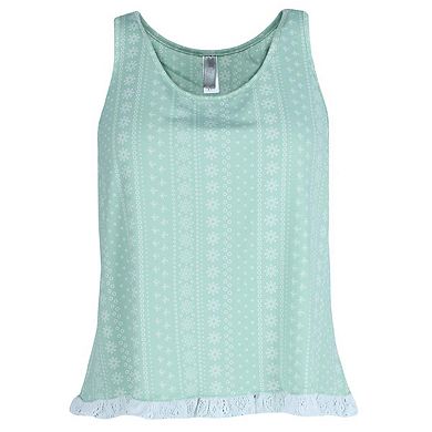 PJ Couture Women's Sleeveless Lacy Matching Short Set