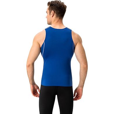 Mens Compression Tank Top with Scoop Neck Design and Slimming Body Shaper Fit