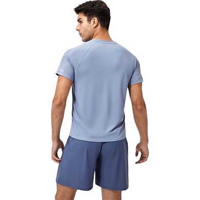 Mens Classic Crew Neck Active T-Shirt with Lightweight Quick-Dry Fabric for Performance Comfort