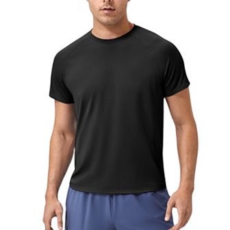 Mens Classic Crew Neck Active T-Shirt with Lightweight Quick-Dry Fabric for Performance Comfort