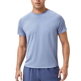 Mens Classic Crew Neck Active T-Shirt with Lightweight Quick-Dry Fabric for Performance Comfort