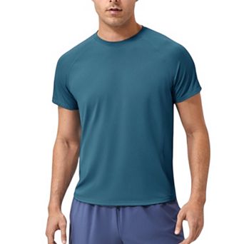 Mens Classic Crew Neck Active T-Shirt with Lightweight Quick-Dry Fabric for Performance Comfort