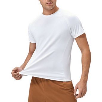 Mens Classic Crew Neck Active T-Shirt with Lightweight Quick-Dry Fabric for Performance Comfort