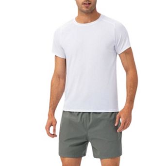 Mens Crew Neck Short Sleeve Active T-Shirt with Breathable Stretch Fabric for Sports and Training