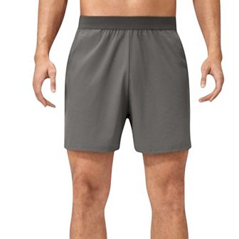 Mens Solid Color Pull-On Athletic Shorts with Elastic Waistband Lightweight Quick Dry Fabric