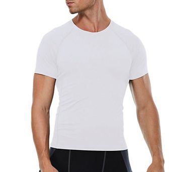 Mens Compression Short Sleeve T-Shirt in Stretch Heather Fabric for Performance and Training
