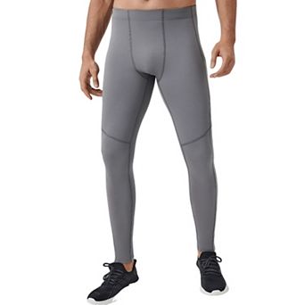 Mens Full-Length Compression Leggings with Side Pockets and Stretch Moisture-Wicking Fabric
