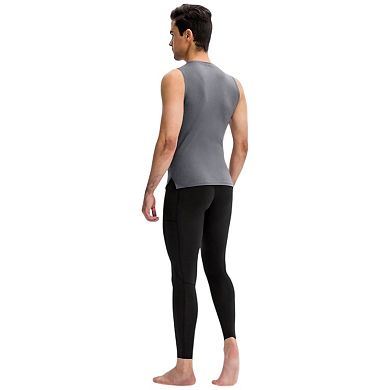 Mens Sleeveless Compression Tank Top with Smooth Stretch Fabric for Athletic Performance