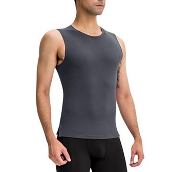 Mens Sleeveless Compression Tank Top with Smooth Stretch Fabric for Athletic Performance