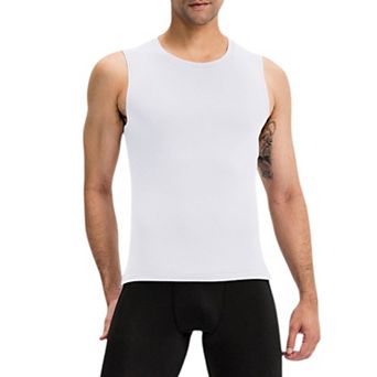 Mens Sleeveless Compression Tank Top with Smooth Stretch Fabric for Athletic Performance
