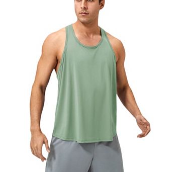 Mens Racerback Muscle Tank Top with Wide Armholes and Breathable Athletic Fit