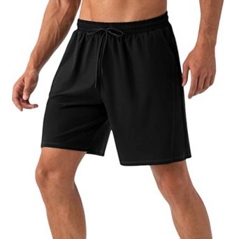 Mens Lightweight Athletic Training Shorts with Elastic Waistband and Adjustable Drawstring Fit