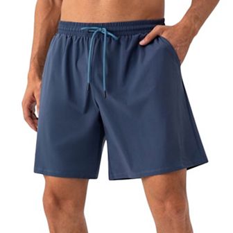 Mens Lightweight Athletic Training Shorts with Elastic Waistband and Adjustable Drawstring Fit