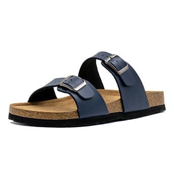 MILOCACA Women's Adjustable Double Strap Slide Cork Sandal