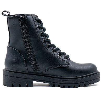 Milocaca Women's Lace Up With Side Zipper Boots
