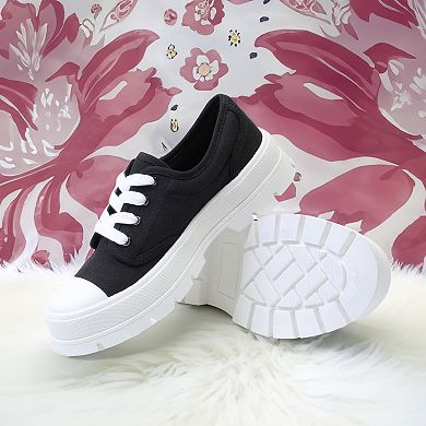 MILOCACA Women's Lace Up Classic Sneakers
