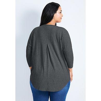 Avenue Women's Plus Size Kym Rib Hacci Tunic