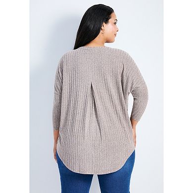 Avenue Women's Plus Size Kym Rib Hacci Tunic