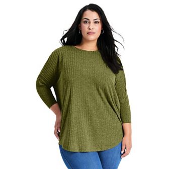 Avenue Women's Plus Size Kym Rib Hacci Tunic