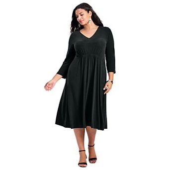 Avenue Women's Plus Size Laid Back Knit Dress