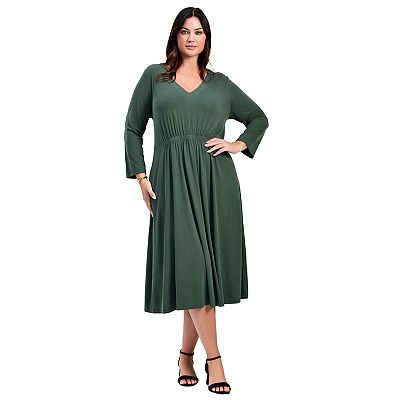 Prom Dresses Zulily Plus Dresses Avenue Women's Plus Size Laid Back Knit  Dress, Size: 14, Green