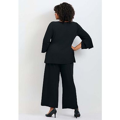 Avenue Women's Plus Size Audrey Ring Detail Top