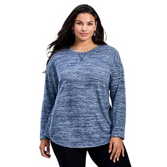 Avenue Women's Plus Size Rayna Hacci Drop Shoulder Top
