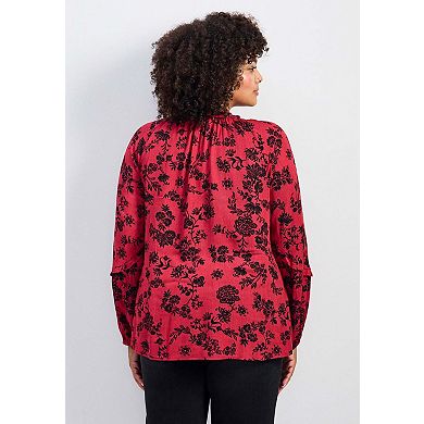 Avenue Women's Plus Size Bianca Peasant Blouse