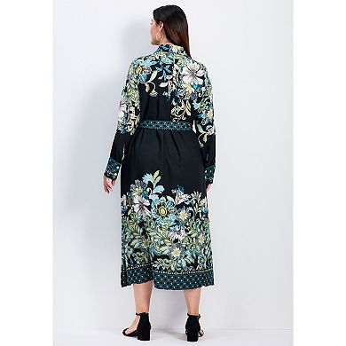 Avenue Women's Plus Size La Luna Shirtdress