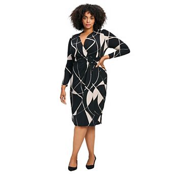 Avenue Women's Plus Size Darlene Jersey Wrap Dress