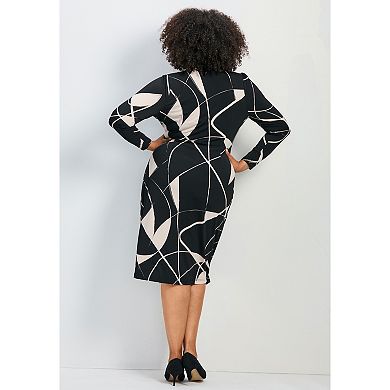 Avenue Women's Plus Size Darlene Jersey Wrap Dress