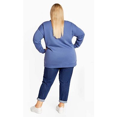 Avenue Women's Plus Size Jade Longline Zip Top