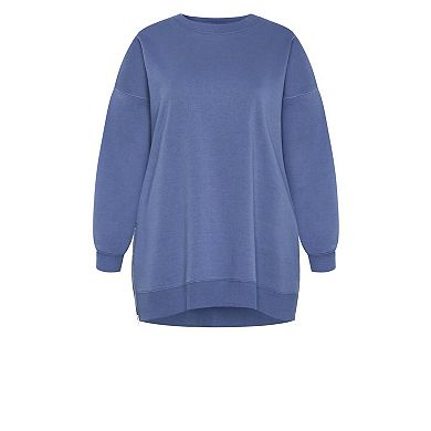 Avenue Women's Plus Size Jade Longline Zip Top