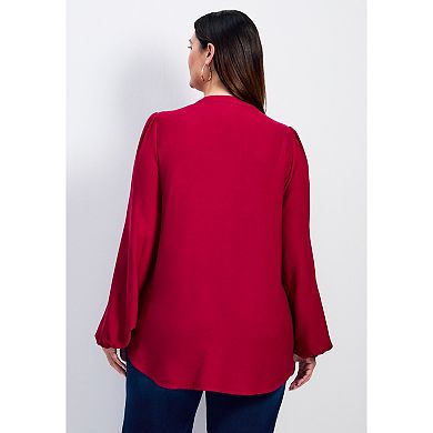 Avenue Women's Plus Size Olivia Pintuck Shirt