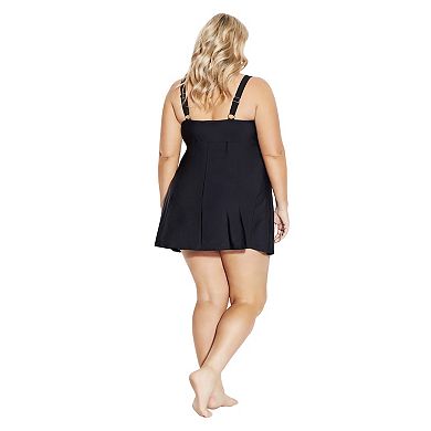 Avenue Women's Plus Size Empire Swim Dress