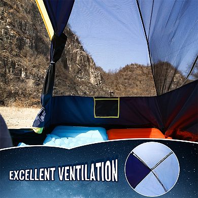 EchoSmile Green 4-Person Nylon Dome Tent