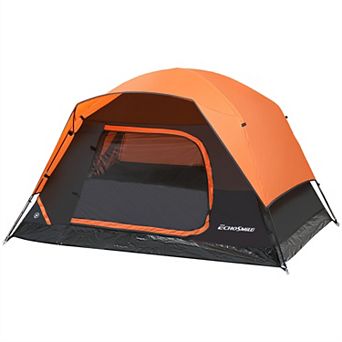 EchoSmile Green 4-Person Nylon Dome Tent