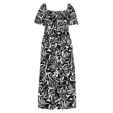 Avenue Women's Plus Size Annabelle Print Jumpsuit